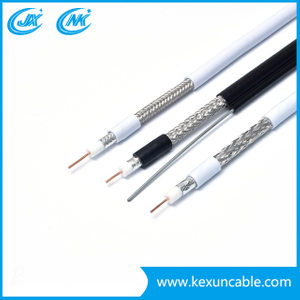 Copper/Copper Clad Steel Conductor RG6 CCTV CATV Cable with Steel Messenger Low Loss
